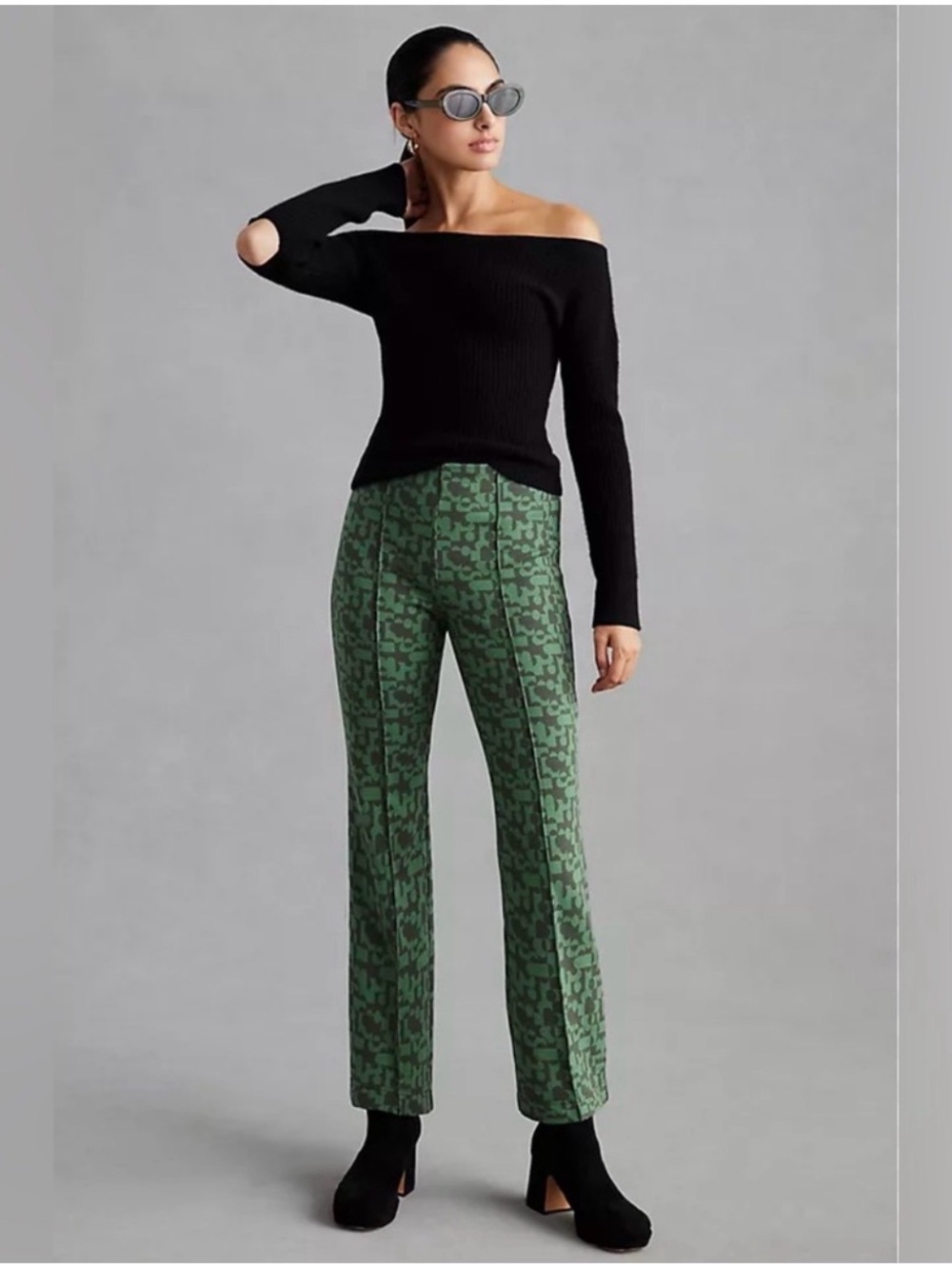 Anthropologie Maeve The Margot Kick-Flare Cropped Pants - Picture 2 of 3